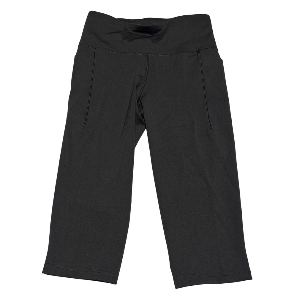 Calia Women S Powermove High Rise Knee Crop Black Leggings NWOT Pockets Stretch‎